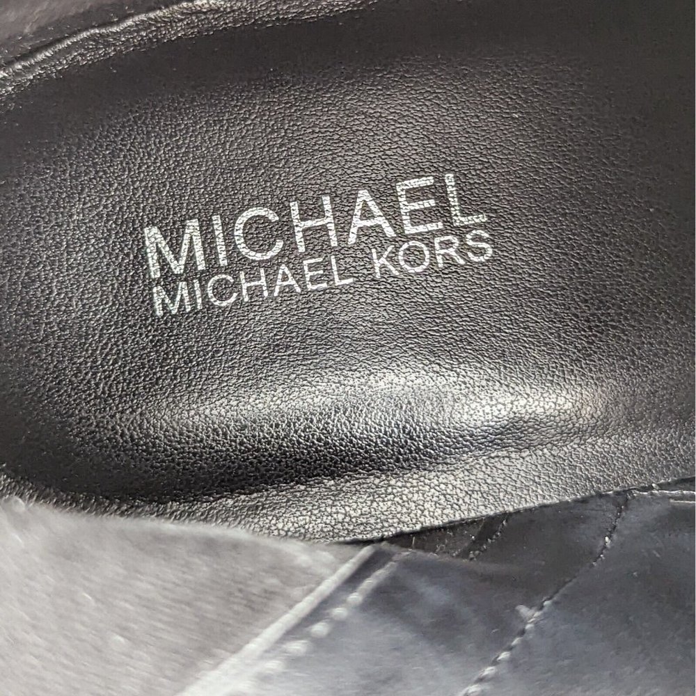 Michael Kors Women Bryce Platform Black Leather Lace Combat Boots US 9.5 M NEW - Picture 8 of 10